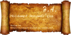 Holdampf Annamária névjegykártya